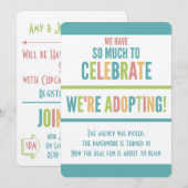 Adoption Party Moderne helle Farben Ankündigung (Vorne/Hinten)