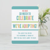 Adoption Party Moderne helle Farben Ankündigung (Stehend Vorderseite)