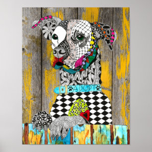 Adoption-Poster für Hunde Poster