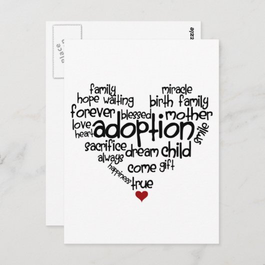 Adoption Postkarte (Vorne/Hinten)