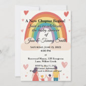 Adoption Rainbow Baby Dusche Einladung (Vorderseite)