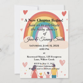 Adoption Rainbow Baby Dusche Einladung