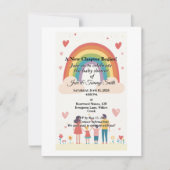 Adoption Rainbow Baby Dusche RSVP Karte (Vorderseite)