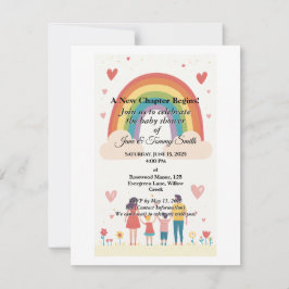 Adoption Rainbow Baby Dusche RSVP Karte