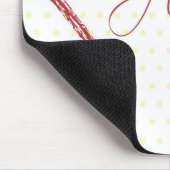 Adoption, Religiöse, Gelbe Punkte mit rotem Herzen Mousepad (Ecke)