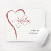 Adoption, Religiöse, Gelbe Punkte mit rotem Herzen Mousepad (Mit Mouse)