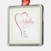 Adoption, Religiöse, Gelbe Punkte mit rotem Herzen Ornament Aus Metall (Links)