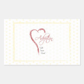 Adoption, Religiöse, Gelbe Punkte mit rotem Herzen Rechteckiger Aufkleber (Vorderseite)