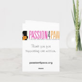 Adoption retten Leben orange Kätzchen Notecard Karte (Rückseite)