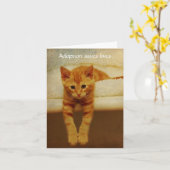 Adoption retten Leben orange Kätzchen Notecard Karte (Gelbe Blume)