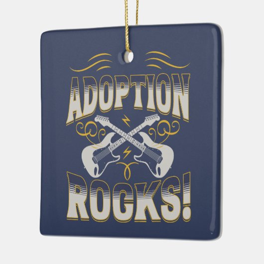 "Adoption Rocks" Adoption Name und Datum Kid's Keramikornament (Links)