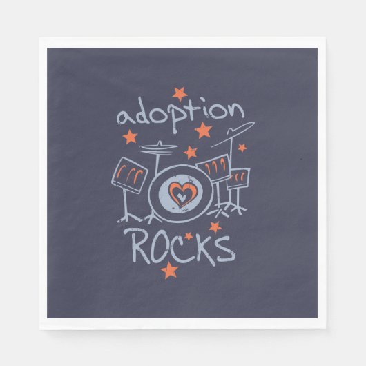 Adoption Rocks Party Napkin Serviette (Vorderseite)