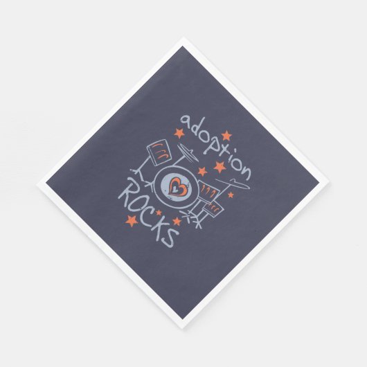 Adoption Rocks Party Napkin Serviette (Ecke)