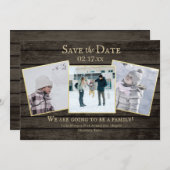 Adoption Rustikales Foto Save the Date (Vorne/Hinten)