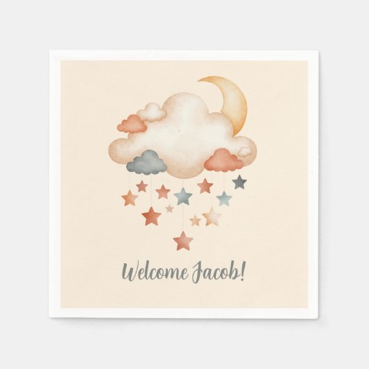 Adoption Shower – Dreamy Star Welcome Serviette (Vorderseite)