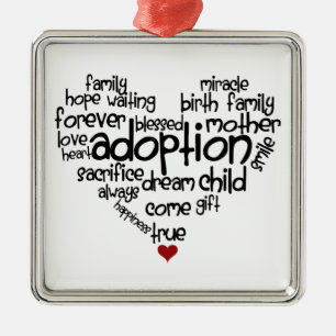 Adoption Silbernes Ornament