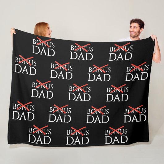 Adoption Stiefvater BONUS-DAD Vatertag  Fleecedecke (Beispiel)