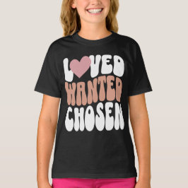 Adoption Tag "Loved Gewollt Chosen" Retro Kid's T-Shirt