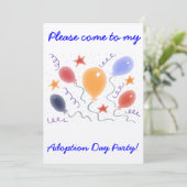 Adoption Tag Party Einladung (Stehend Vorderseite)