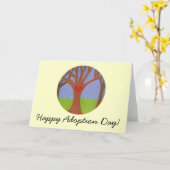 Adoption Tree Happy Adoption Day! Karte (Gelbe Blume)