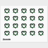 Adoption Triangle Black Green Runder Aufkleber (Blatt)