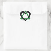 Adoption Triangle Black Green Runder Aufkleber (Tasche)