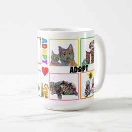 Adoption und Rettung von Hunden und Katzen sind ei Kaffeetasse