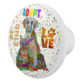 Adoption und Rettung von Hunden und Katzen sind ei Keramikknauf (Rechts)