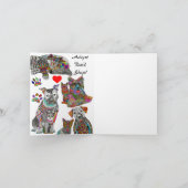 Adoption- und Rettungskarte für Hunde und Katzen Dankeskarte (Innenseite)