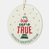 Adoption "Unser Wunsch wurde wahr" Weihnachten Keramik Ornament (Links)