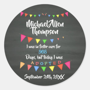 Adoption vom Pflegesorgfalt-Aufkleber-Party Runder Aufkleber