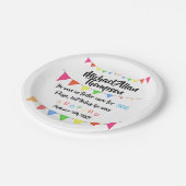 Adoption vom Pflegesorgfalt-Party-Teller Pappteller (Schrägansicht)