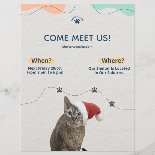 Adoption von Heimtieren, Flyer für Tierschutzhilfe (Vorne)