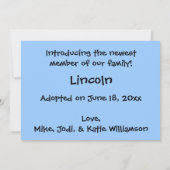 Adoption von Hunden oder Geburtsankündigungen (Rot Ankündigung (Rückseite)