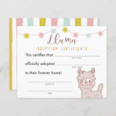 Adoption von Llama Birthday Party (Vorne/Hinten)