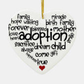 Adoption-Wörter Keramikornament (Vorne)