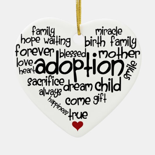 Adoption-Wörter Keramikornament (Vorne)