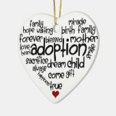 Adoption-Wörter Keramikornament (Links)