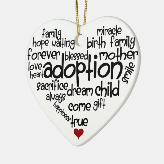 Adoption-Wörter Keramikornament (Links)