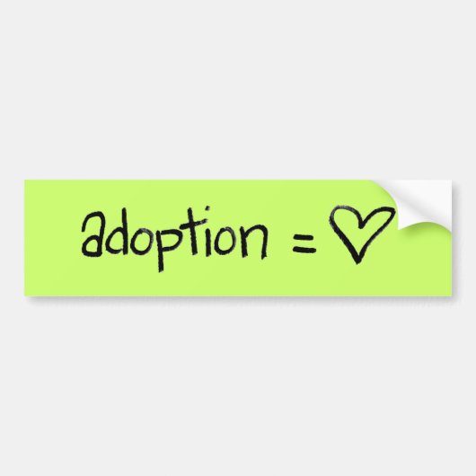 adoptionequalslove autoaufkleber (Vorne)