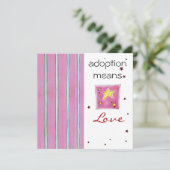 Adoptions-Dusche laden ein Einladung (Stehend Vorderseite)