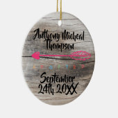 Adoptions-Entwurfs-Name-Datums-Foto Keramikornament (Rechts)