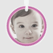 Adoptions-Entwurfs-Name-Datums-Foto Ornament (Rückseite)