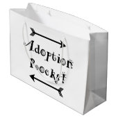 Adoptions-Felsen! Große Geschenktüte (Rückseite Schrägansicht)