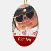 Adoptions-Foto-Andenken-Verzierung Keramikornament (Links)