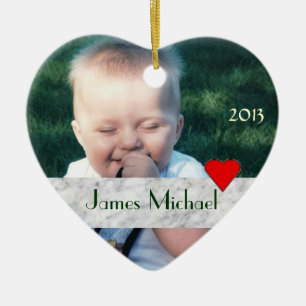 Adoptions-Foto-Verzierung Keramik Ornament