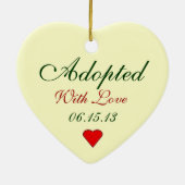 Adoptions-Foto-Verzierung Keramik Ornament (Hinten)