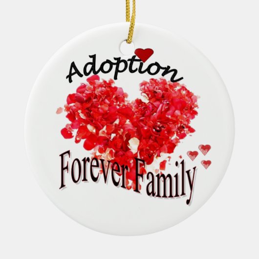 Adoptions-für immer Familien-Verzierung Keramik Ornament (Vorne)