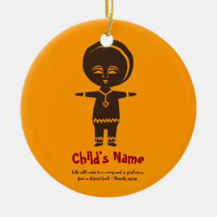 Adoptions-Liebe-Jungen-Foto-Verzierung Keramikornament