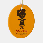 Adoptions-Liebe-Mädchen-Foto-Verzierung Keramikornament (Rechts)
